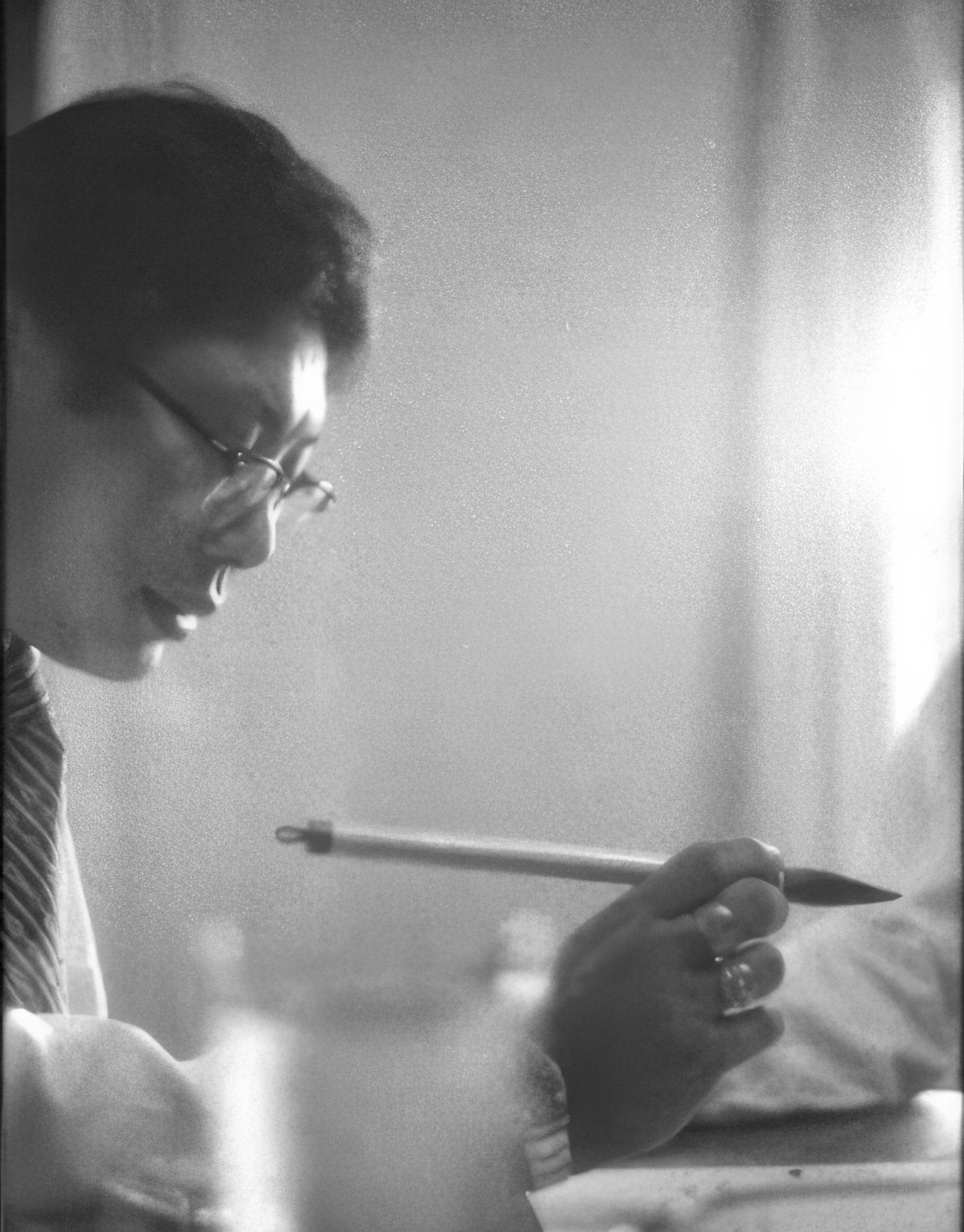 Trungpa with brush